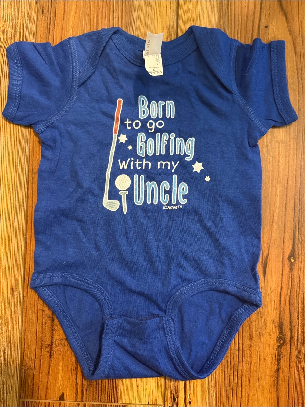Born to Go Golfing with My Uncle Blue Baby One-Piece
